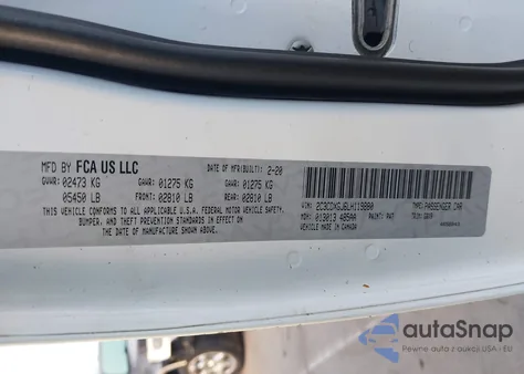 2020 Dodge Charger Scat Pack Widebody Rwd z USA, uszkodzony, nr VIN 2C3CDXGJ6LH119880